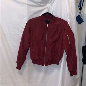 Burgundy Bomber jacket